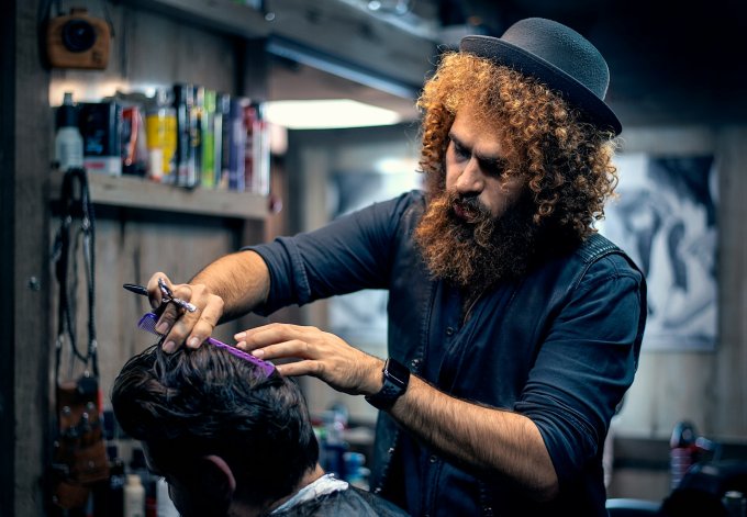 kolory w salonie barberskim