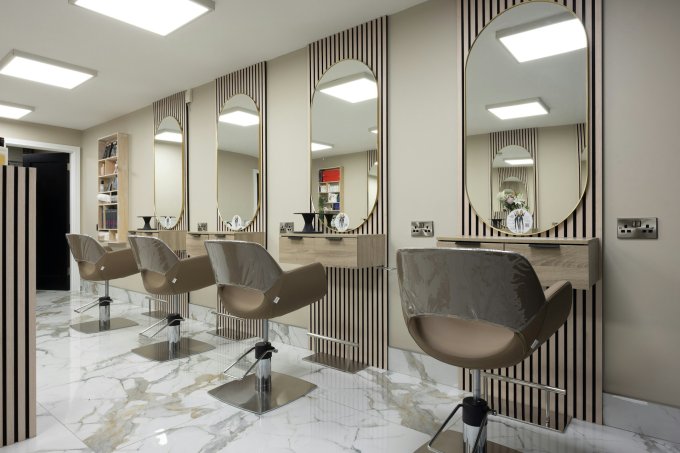 oświetlenie barber shopu